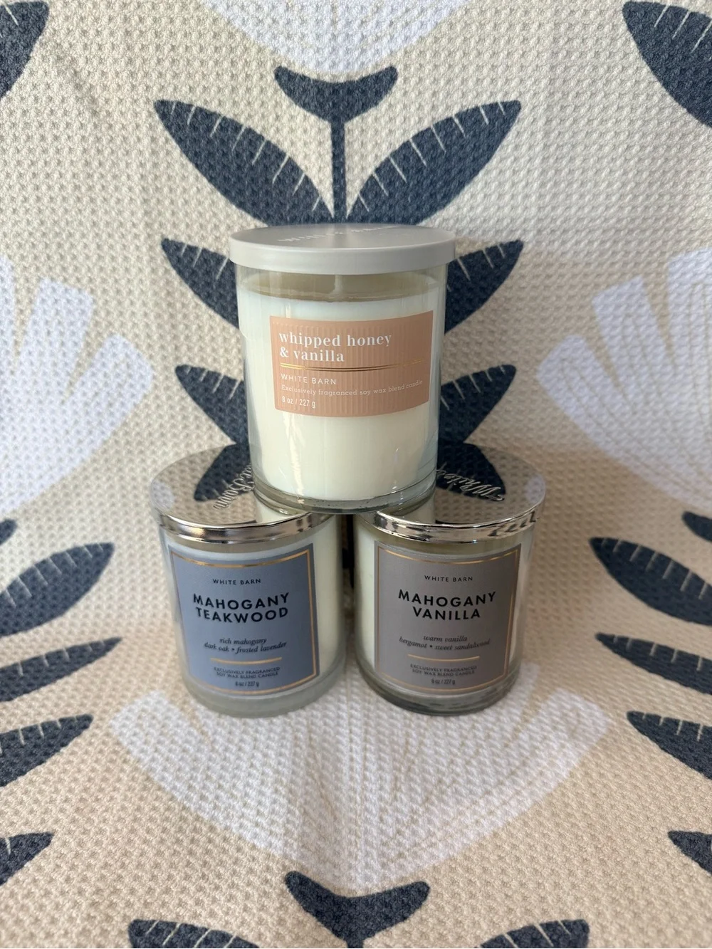 Bath & Body Works Single Wick Vanilla, Mahogany Teakwood & Mahogany Vanilla x3